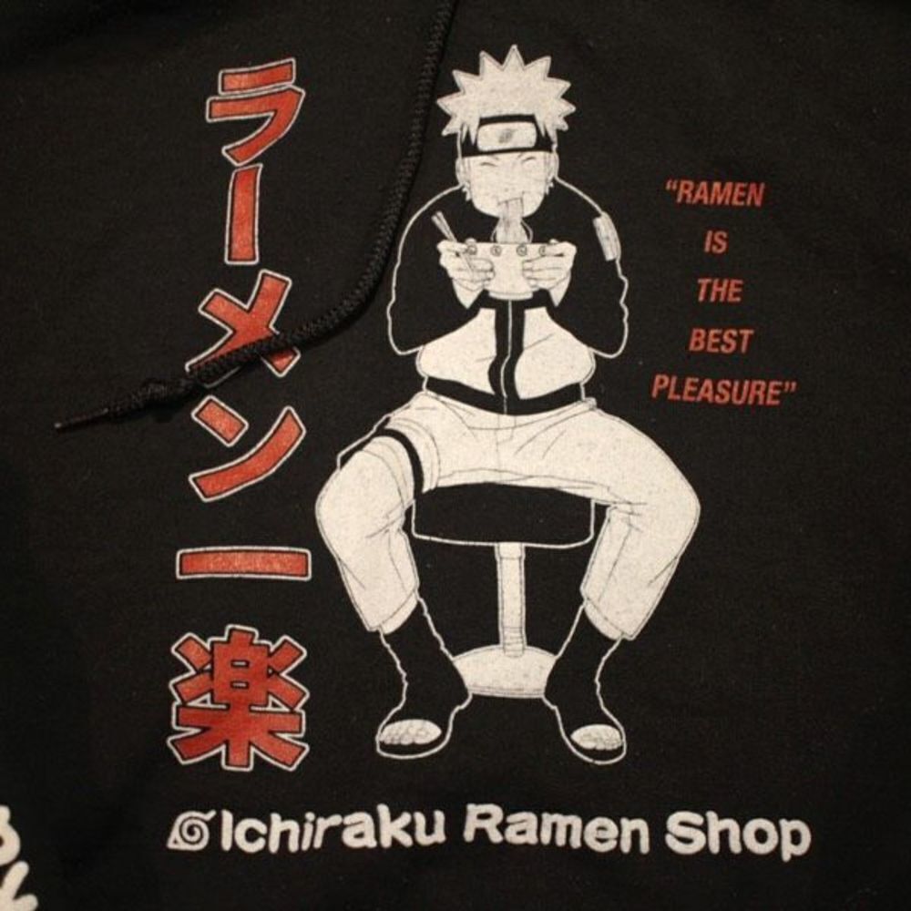 Naruto Ichiraku Ramen Shop Black Graphic Hoodie - Size Large - Picture 3 of 5